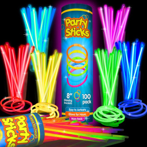 PartySticks 100 Ultra Bright Glow Sticks Bracelets...
