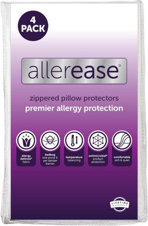 Set of 4 Standard/Queen AllerEase Pillow Protector...