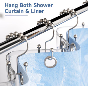 Titanker Shower Curtain Hooks, Shower Curtain Ring...