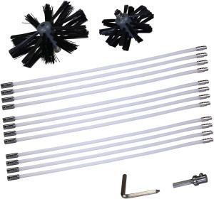 Dryer Vent Duct Cleaner Kit Chimney Cleaning Brush...