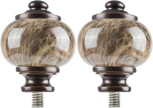 KAMANINA Marbled Replacement Finials for 1 or 7/8...
