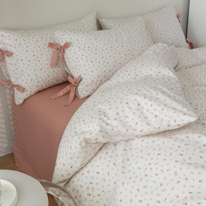 VM VOUGEMARKET Rose Flower Duvet Cover Queen Pink...