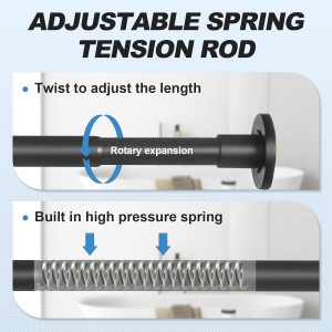 Shower Curtain Rod 31 to 80 Inch,1 Inch Diameter A...