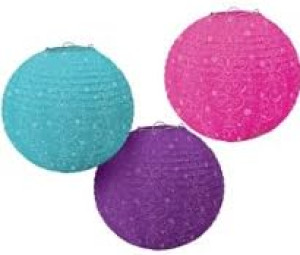 Disney Princess Round Paper Lanterns Birthday Part...