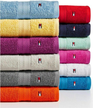 Tommy Hilfiger Modern American Solid Bath Towel, 3...