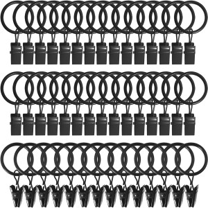 44 Pack Curtain Rings Hooks, Hanger Clips for Hang...