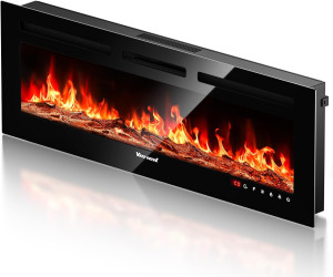 Electric Fireplace 50Inch,Realistic Flame Electric...