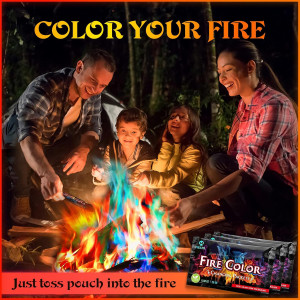 MEKER Fire Color Changing Packets - Fire Pit, Camp...