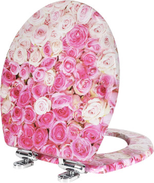 Angol Shiold Round Toilet Seat Molded Wood Toilet...