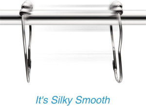 Shower Curtain Hooks Rings, Rust-Resistant for Bat...