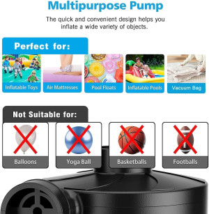 Electric Air Pump for Inflatables,Portable Quick-F...