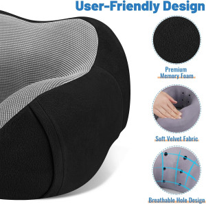 Travel Pillow Premium Memory Foam, Comfortable & S...
