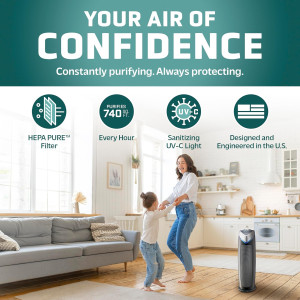 GermGuardian Air Purifier for Home with HEPA Pure...