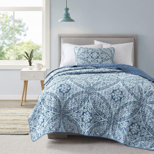 Comfort Spaces Reversible Quilt Set-Vermicelli Sti...