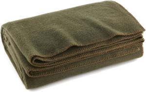 Olive Drab Green Warm Fire Retardant Blanket, 66"...