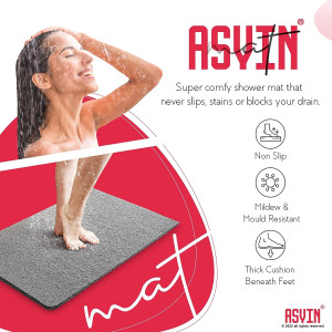 Soft Textured Bath, Shower, Tub Mat, 24x16 Inch, P...