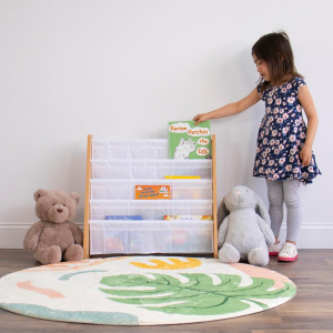 Humble Crew, 4 tier, Natural/White Kids Book Rack...