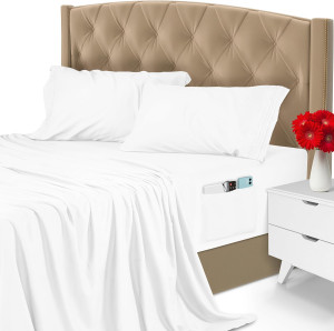 Utopia Bedding Queen Sheet Set, Soft Microfiber 4...