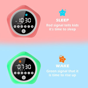 Kids Alarm Clock, Toddler Sleep Training Clock wit...