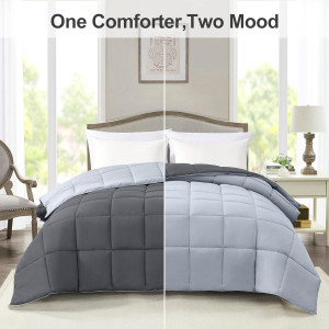 Homelike Moment Comforters Queen Size - Grey Duvet...