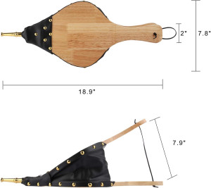 Fireplace Bellows, 19"x 8" Wood Fire Blower Firepl...