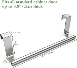 Towel Rack for Cabinet, Strong Steel Kitchen Over...