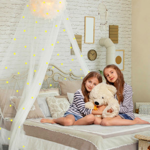Eimilaly Stars Bed Canopy Glow in The Dark, Bed Ca...