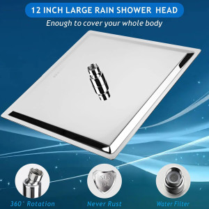 Voolan Rain Shower Head - High Flow Large Rainfall...