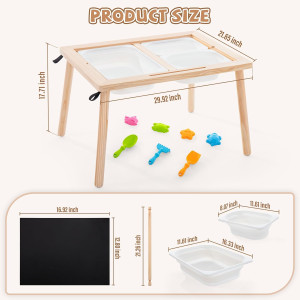 Sensory Tables for Toddlers,Kids Table with 3 Stor...