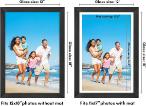 Americanflat 12x18 Poster Frame with Shatter-Resis...