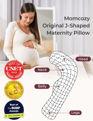 Momcozy Pregnancy Pillows for Side Sleeping, J Sha...