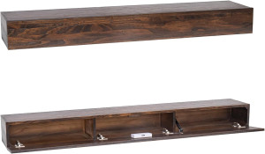Floating Fireplace Mantel, 60 Inch Hidden Storage...