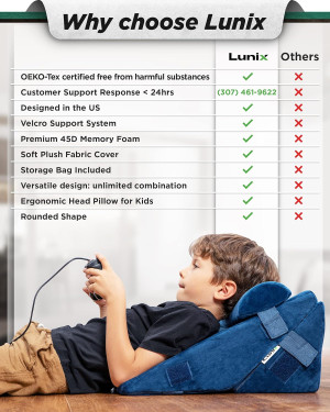 Lunix LX12 3pcs Floor Pillow for Kids, Kids Readin...