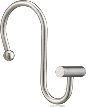 Nickel Shower Curtain Hooks, Rust Proof Shower Cur...