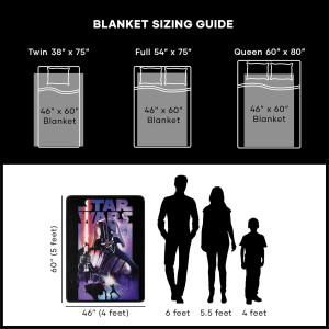 NORTHWEST Star Wars Micro Raschel Throw Blanket, 4...