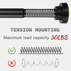 Shower Curtain Rod Adjustable 43-78 inch, 1"Diamet...