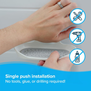 SlipX Solutions Patented Strong Hold Soap Saver, S...