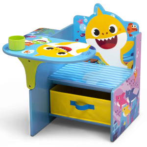 Baby Shark Chair Desk with Storage Bin - Ideal for...