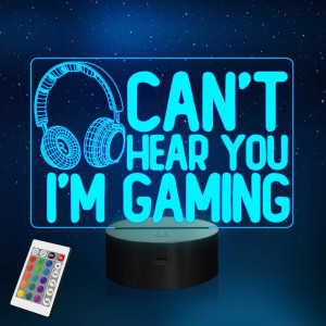 YuanDian Can't Hear You I'm Gaming Night Light, He...