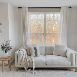 Zeerobee Curtain Rods for Windows 66 to 120, Adjus...