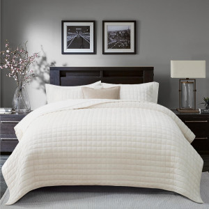 RECYCO Luxury Velvet Quilt Set King Size, Lightwei...