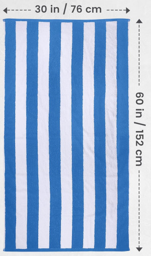 Utopia Towels [4 Pack Cabana Stripe Beach Towel, (...