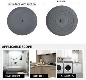 Tub Stopper 2 Pack,Bathtub Drain Stopper,6 inches...