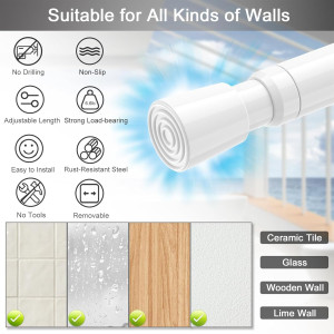 AIZESI 2pcs Spring Tension Rods Adjustable 26 to 3...