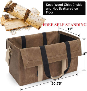 INNO STAGE Free-Standing Firewood Log Carrier Bag...