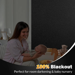 rabbitgoo Blackout Window Film, Sun Blocking Windo...