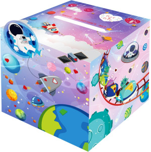 Valentines Day Box for Kids Space Flight Theme Val...