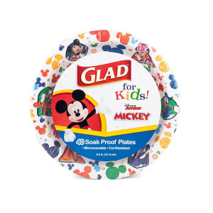 Glad Disney Mickey Mouse Paper Plates for Kids - 4...