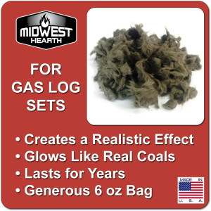 Midwest Hearth Rock Wool for Gas Log - 6 oz. Bag