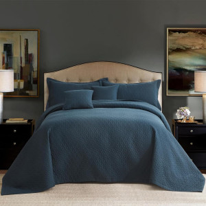 Oversized King Bedspread 128x120 Extra Wide, Moder...